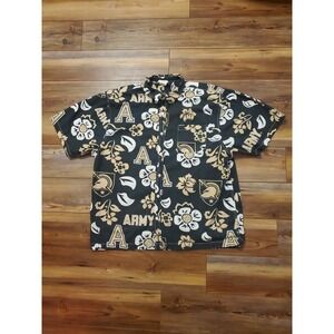 Army Black Knights Mens XXL Wes And Willy Floral Hawaiian Button Up Shirt 1940